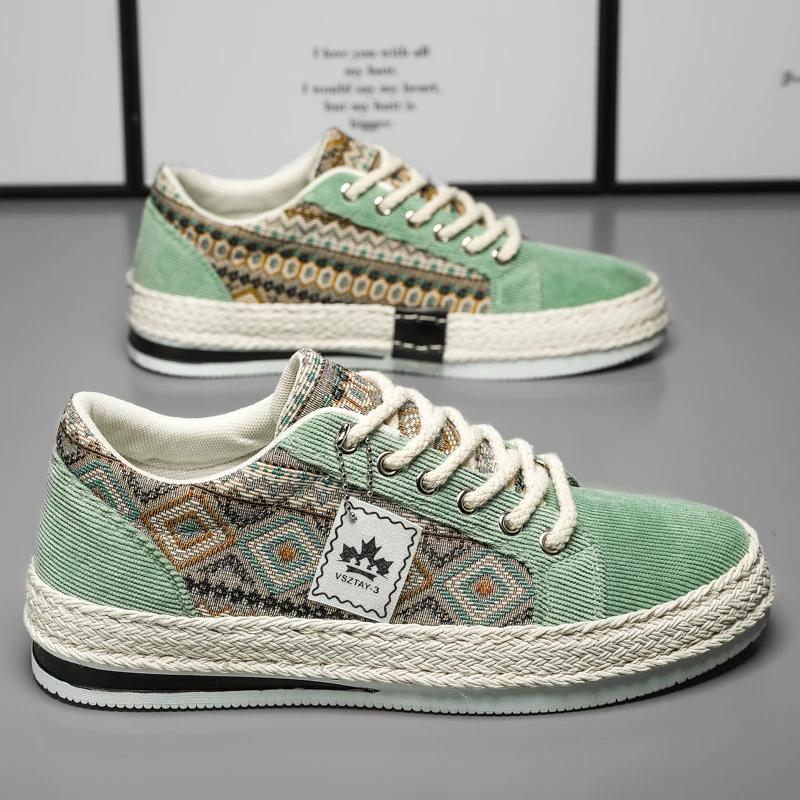 SYTK Мужская обувь Лоферы из льняной ткани для рыбалки Летние мужские кроссовки Летние плоские парусиновые туфли для мужчин Повседневная обувь для мужчин