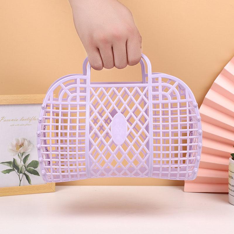 5 цветов большая пластиковая корзина для еды корзина для хранения в ванной комнате может быть разобрана корзина для хранения покупок портативная сумочка мода