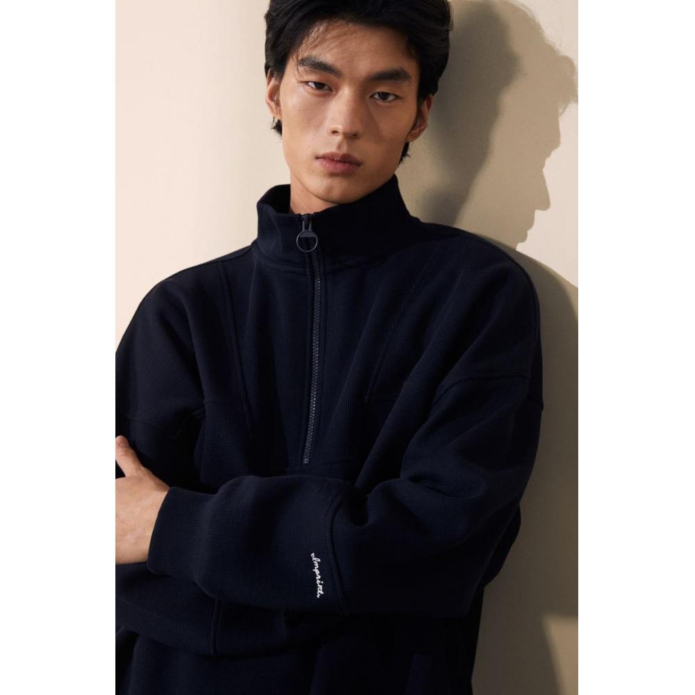 Толстовка HM Loose Fit Zip DetailHirt Dark Blue