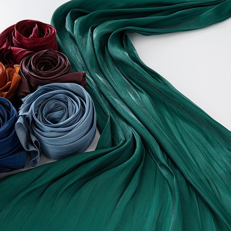 Women Light Weight Plain Shimmery Chiffon Crepe Crinkle Shawl Wraps Lady Solid Color Muslim Hijabs Shiny Shimmer Hijab Scarf