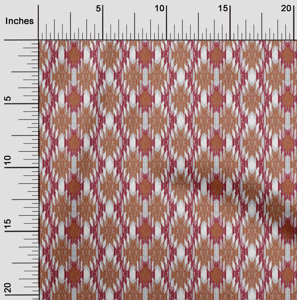 oneOone Cotton Flex Fabric Aztec Ikat Print Fabric By Yard 40 Inch Wide