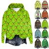Women's Hooded Long Sleeve Christmas Printed Flannel Top Hooded Sweatshirt