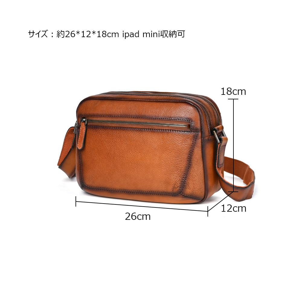 Whatna Сумка мужская одноплечевая из натуральной кожи растительного дубления в античном стиле, 3-в-1, клатч, кроссбоди, на плечо, сумочка, сумка на тело, сумка на грудь, два