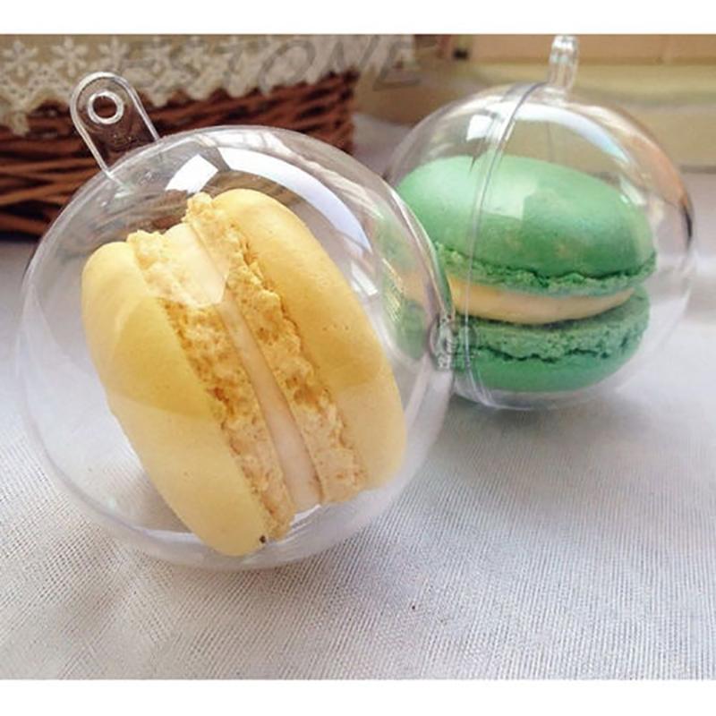 Plastic Round Ball Christmas Clear Bauble Ornament Gift Present Xmas Tree New