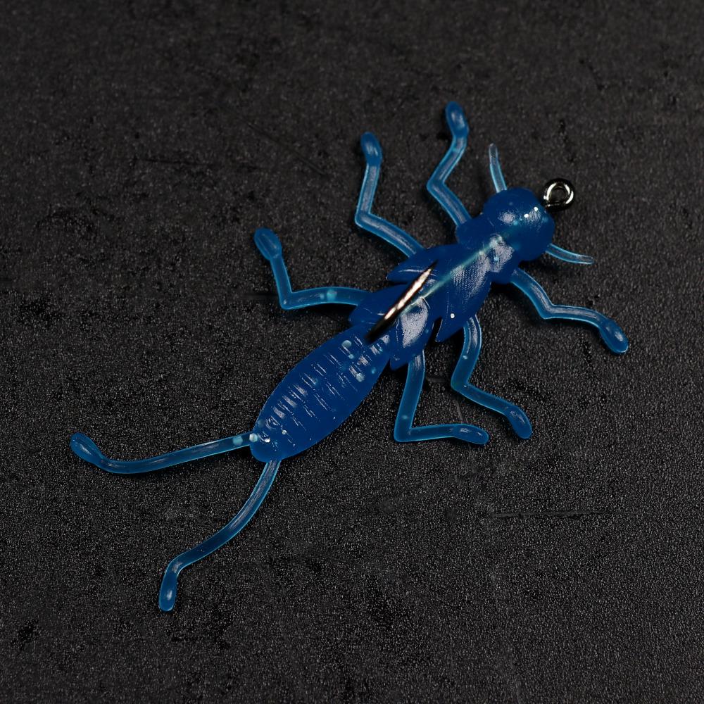 Bimoo 100 шт., мягкая приманка для ловли форели, маленькая приманка для ловли насекомых с крючком, сковорода для рыбалки