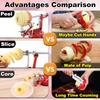 (Extra 2 Blades & 1 Corer) 3 in 1 Kitchen Peeling Machine for Vegetables and Fruits, Stainless Steel