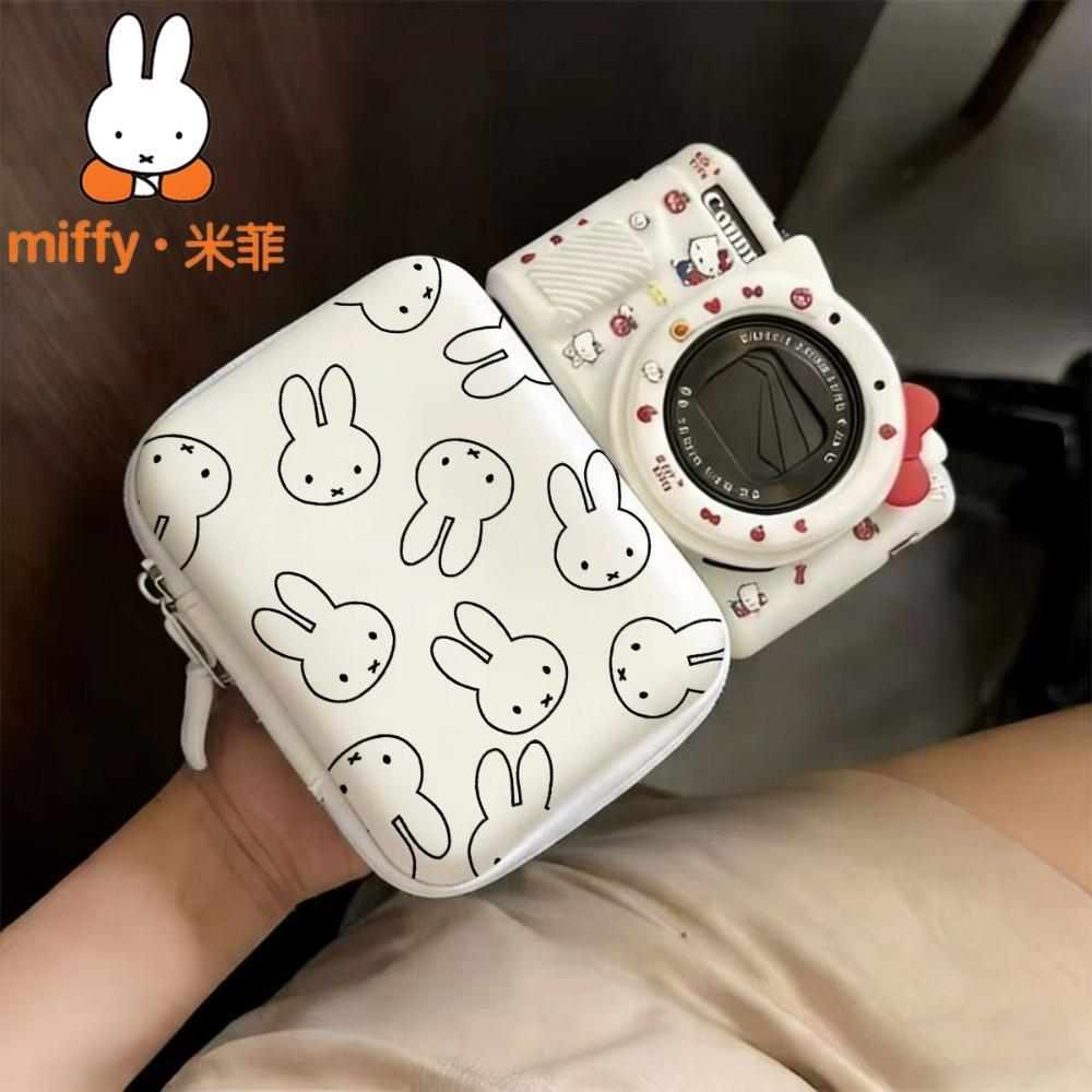 Кавайная защитная сумка-чехол Miffy для CCD-камеры, милый мультяшный чехол для камеры, косметичка, портативный органайзер для мелочей, для девушек, для ежедневного использования, в путешествиях