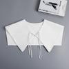 Perfect Match Ladies Blouse Tops Fake Collar Shawls For Women Ruffle False Collars Detachable Lapel Half Shirt Tie False Blouse Fuax Collar