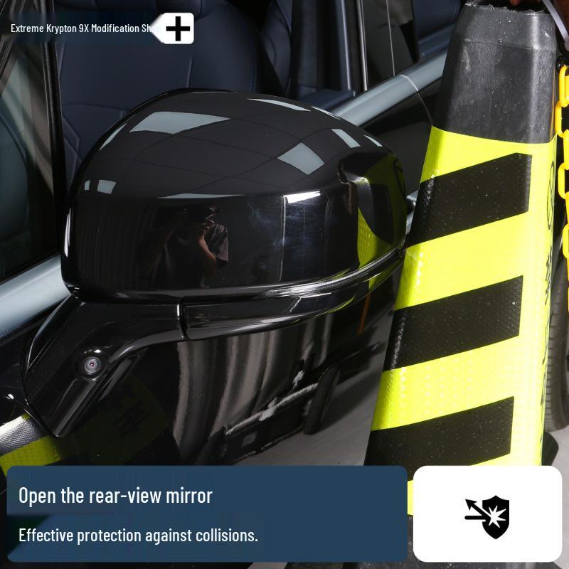 Zeekr 9X Rearview Mirror Protection: Anti-collision, Anti-scratch, and Rain Eyebrow.