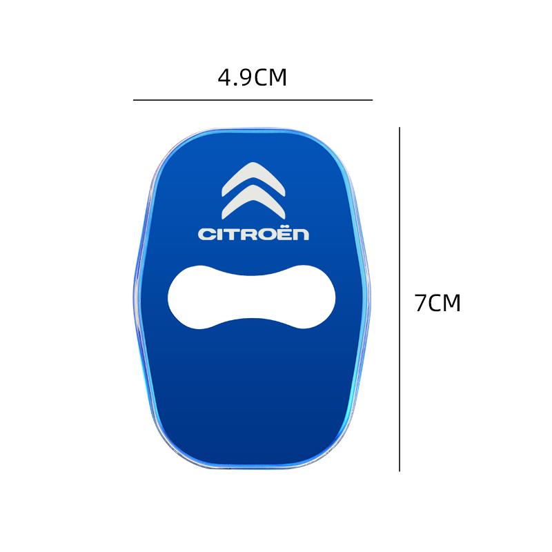 Металлические накладки на замки дверей автомобиля для Citroen C4 C3-XR C5 Aircross C6 C-quatre Picasso C-Elysee C4L C3L Наклейки с логотипом Значок