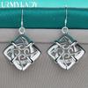 URMYLADY стерлингового серебра 925 пробы четыре листа цветок серьги для женщин очаровательные свадебные вечерние модные украшения