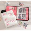 Office Yeon A5 Fur Binder Photo Binder + A5 Double-sided Inner Paper Photo Card Album, White, 1 Piece