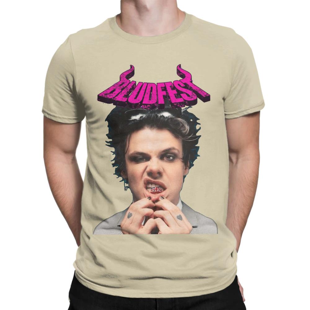 Мужские Женские Футболки Yungblud Bludfest Чистый Хлопок Топы Crazy Короткий Рукав Круглый Воротник Футболки Подарок на День Рождения Футболки Лето