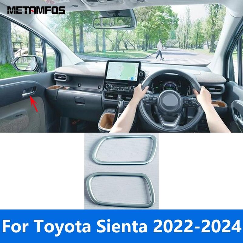 Для Toyota Sienta 10-й серии 2024 Матовая накладка-стикер на панель под ручку передней боковой двери Салонные аксессуары