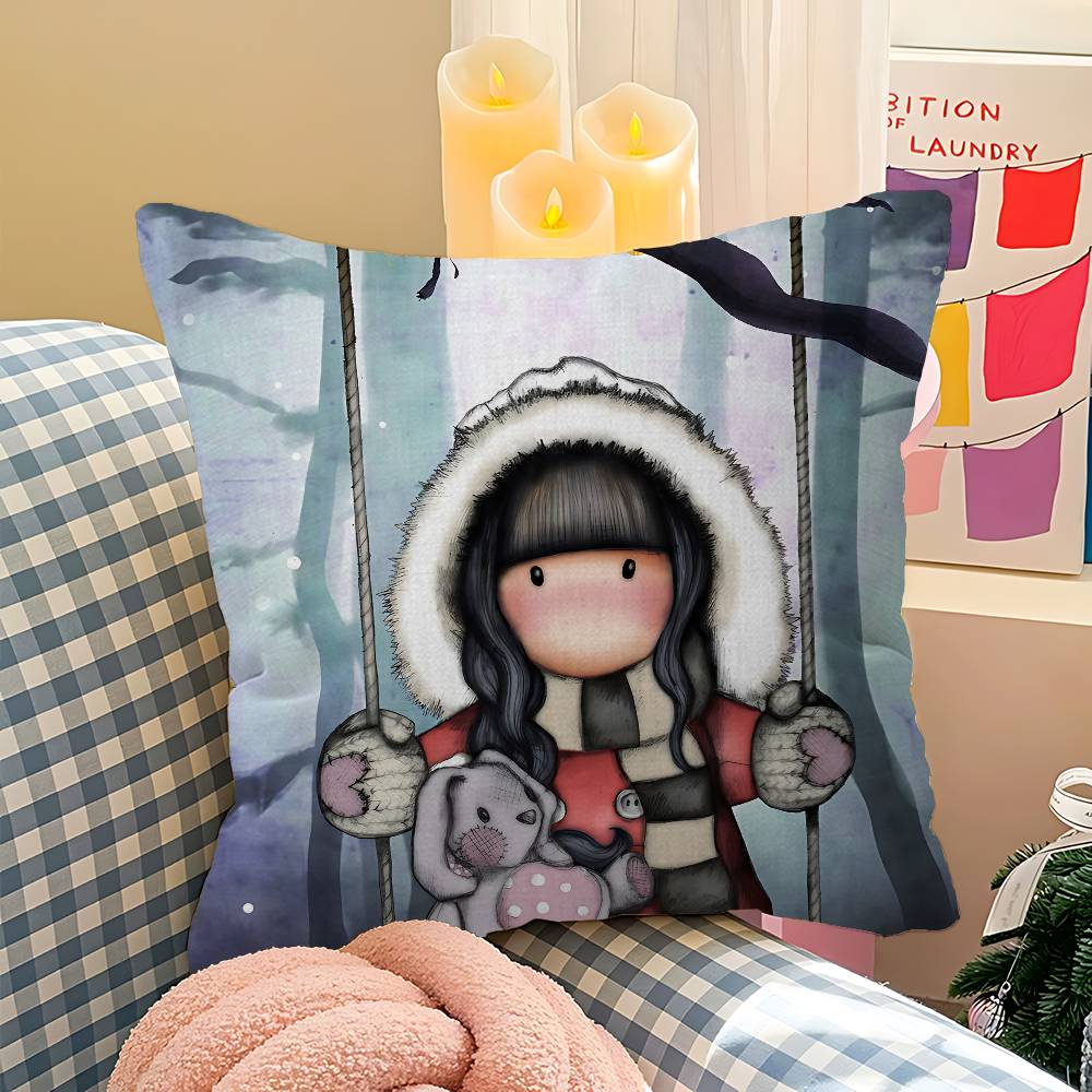 Cute Gorjusses Cartoon S-Santoro Personalized Pillow Dust Cover Bedroom Kids Party Decoration Pillowcase Birthday Children Gift