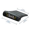 Автомобильная система контроля давления в шинах TPMS, система мониторинга внешнего манометра, сигнализация с 4 датчиками, работающая на солнечной энергии, цифровой ЖК-дисплей, охранные системы сигнализации