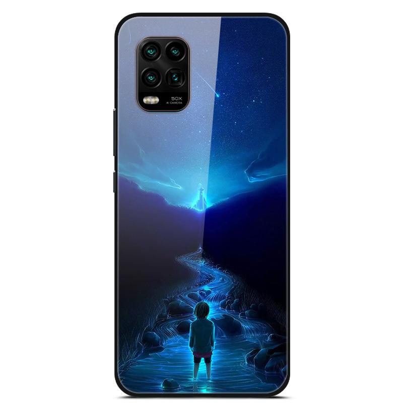 For Xiaomi Mi 10 Lite 5G Case Tempered Glass Hard Back Cover For Xiaomi Mi 10 10T Lite Pro Case Fundas For Xiaomi mi10 Lite Capa