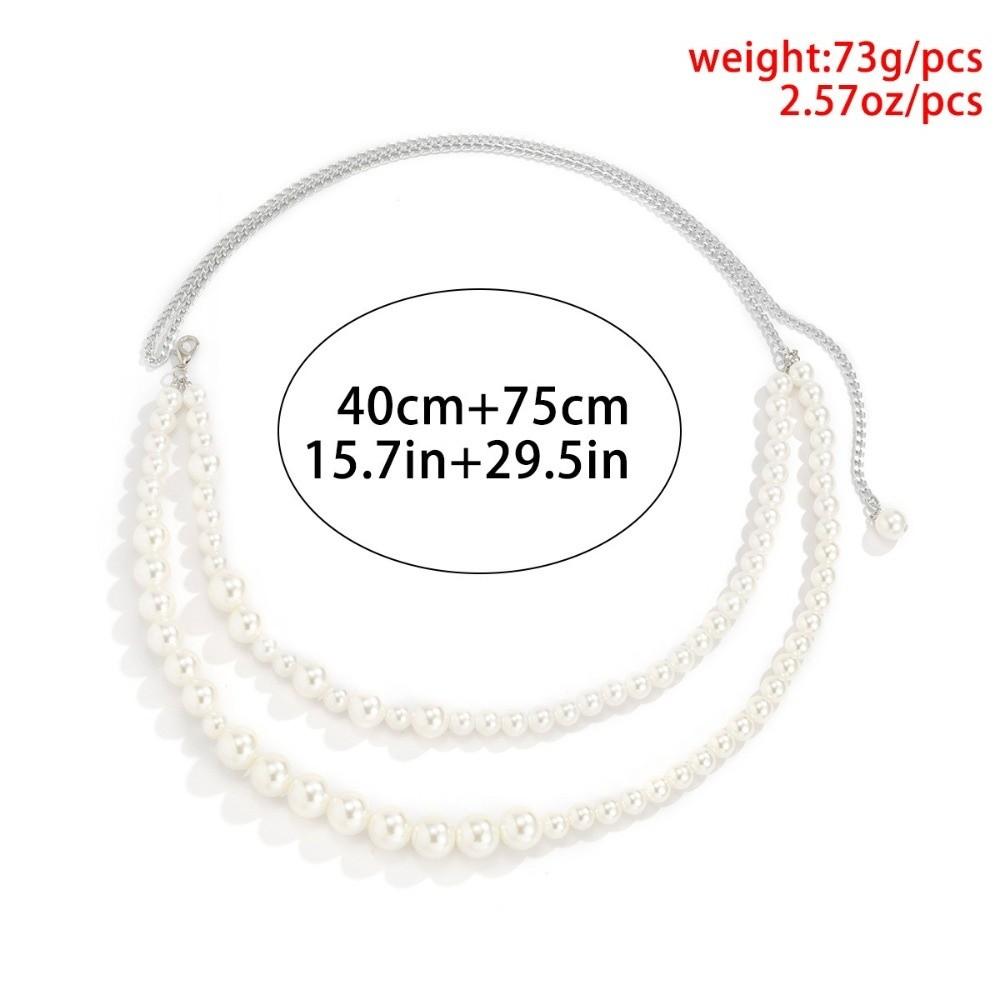 Multi-layer Waist Chain Belt Geometric Party Belt Stylish Beads Chain Belt Body Jewelry