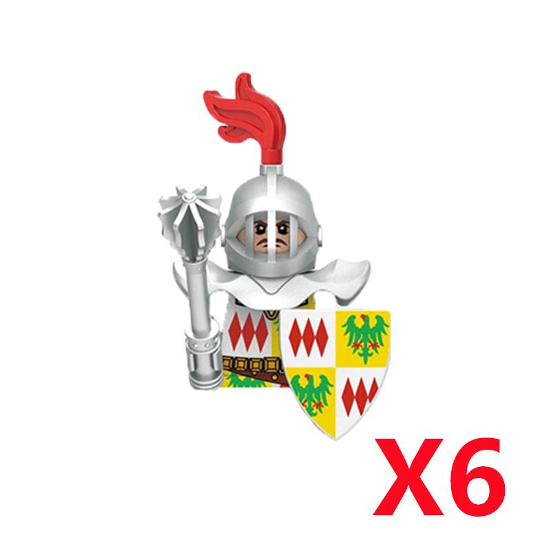 Средневековый Солдат Рыцарь Фигурка MOC Строительный Блок Зеленый Дракон Замок Пехота Орки Пират Римская Кавалерия Оружие Игрушки Подарки D122