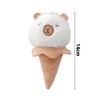 Funny Ice Cream Shape Capybara Plush Toys Keychain Cute Plush Doll Pendant Backpack Decoration Accessories Car Keyring Kids Gift