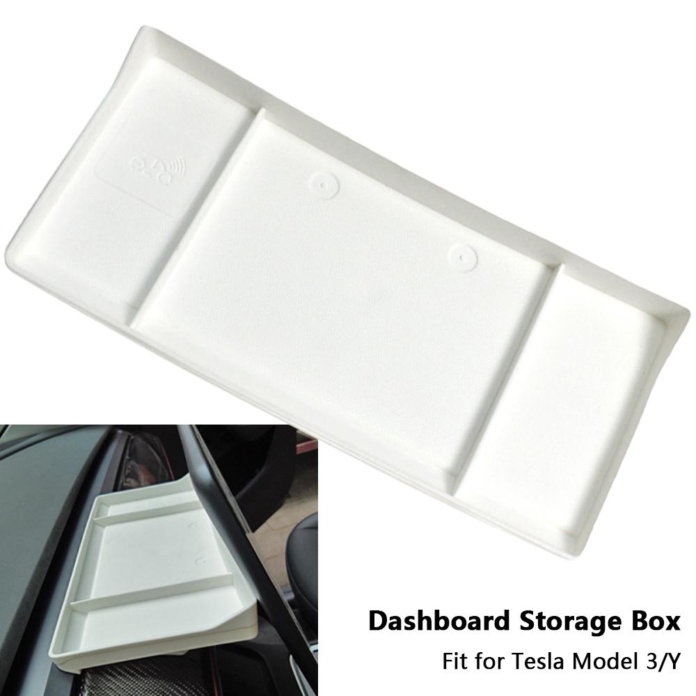 Для Tesla Model 3 Y Dashboard Storage Box 2024 2024 Navigation Screen Rear Tissue Glasses Key Organzier Tray Case Car Accessorie