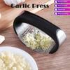Garlic Press Black With Steel Edge Stainless Steel Pounding Garlic Puree Home Peeling Garlic Practical Kitchen Gadgets