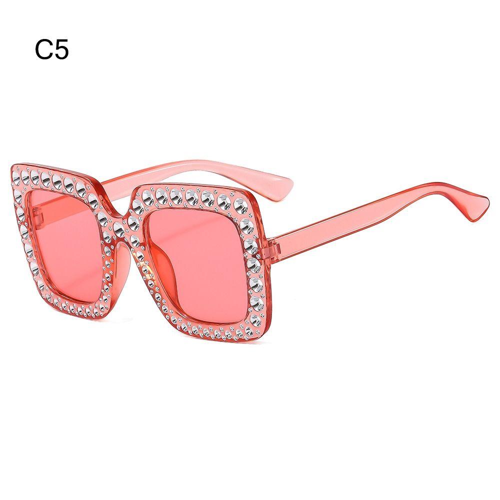 Bling Crystal Sunglasses for Kids Fashion Rhinestone Square Sun Glasses Children Trendy Retro Sparkling Shades UV400 Eyewear