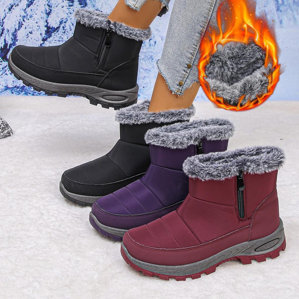 Fashion Snow Boots Women New Ladies Shoes Shoes Woman Flat Keep Warm Boots Ladies Casual Plush Botas Mujer Winter Shoes Women 3651