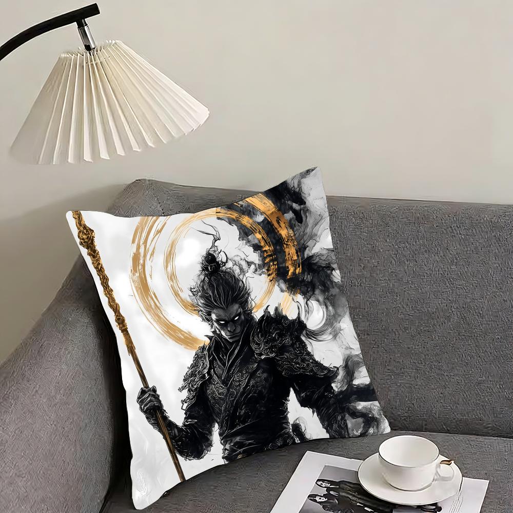 Classic Black MMyth Cool Cushion Cover Elegant Comfort Pillowcase Sofa Bed Doublesided Printed Invisible Zipper Home Decor
