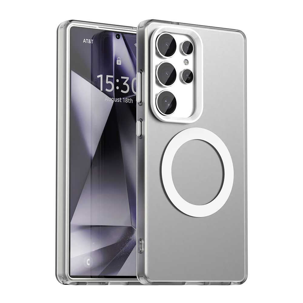 For Samsung Galaxy S23 Ultra Case Magnetic Case Skin Touch Matte Anti Drop TPU+PC Phone Back Cover