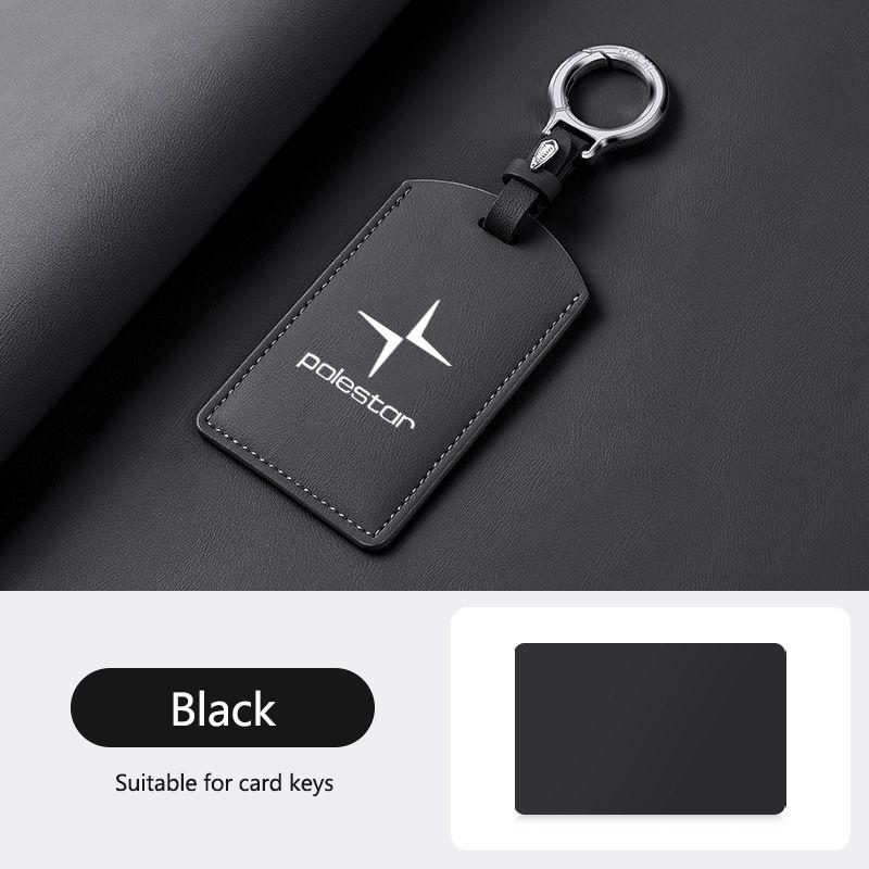 Кожаный чехол-кошелек для умной NFC-карты-ключа автомобиля, сумка для ключей, держатель-оболочка Для Volvo Polestar 3 Polestar 4 2023 2024 Защитный аксессуар для ключа