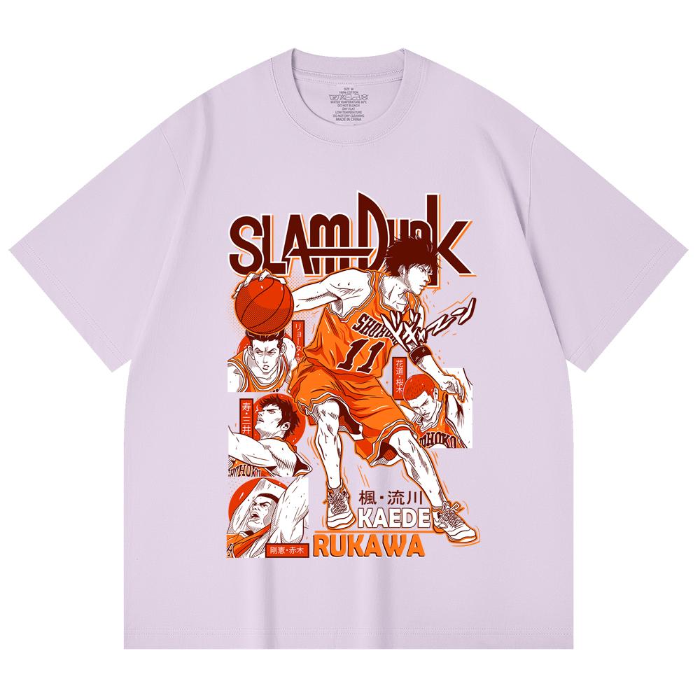 230 Gsm 100% Cotton Slam Dunk V3 Kaeda Print Unisex Heavy Cotton T Shirt