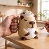 Подставка для стаканчика мороженого в виде животного, 3D-печатный держатель для стакана, герметичный контейнер с ручкой, согревает руки,