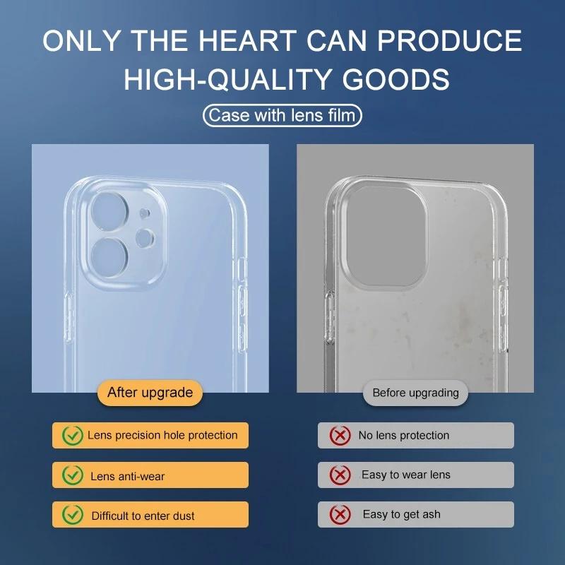 Прозрачный чехол для телефона iPhone 15 14 12 11 13 Pro Max, силиконовый мягкий чехол на iPhone 13 Mini X XS Max XR 8 7 14 Plus SE, задняя крышка