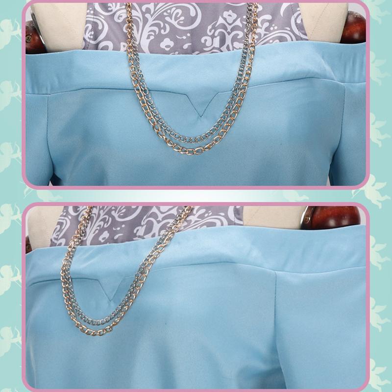 Костюм для косплея Oshi No Ko Мем-чо Женское синее платье Ютубер Мем-чо Хэллоуин Карнавальный костюм с рожками дьявола