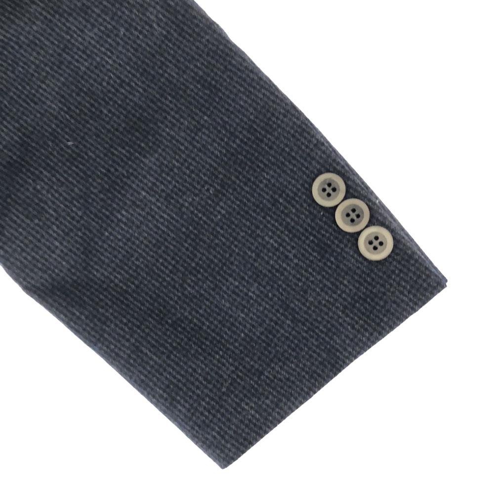 Дербанская шерсть Клетчатый пиджак 42 Темно-синий x серый На подкладке Мужской Б/У