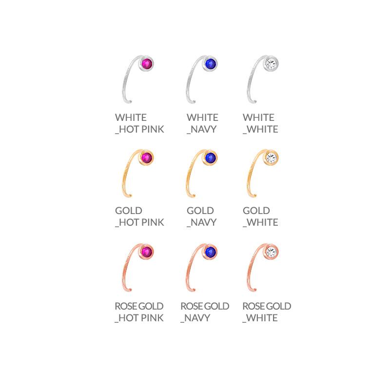 Lake Earrings Rose Goldgoldwhite Silver X (2 Pieces)