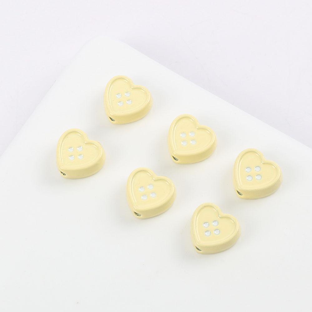 Милые Сладкие Металлические Аксессуары для Украшений в Форме Пуговиц Любви Ветер Аксессуары для Волос Чехол для Мобильного Телефона DIY Материал для Ожерелья