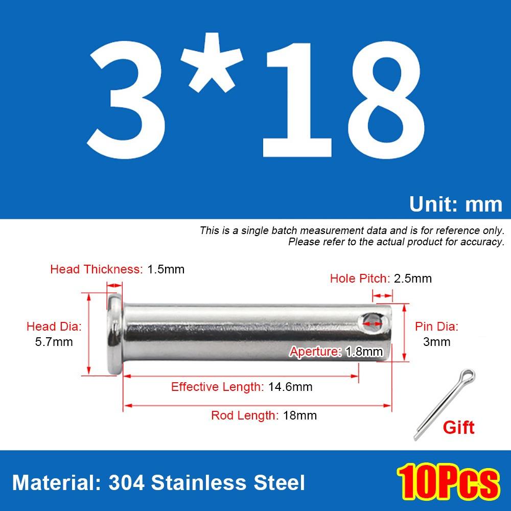 1 комплект Цилиндрический установочный штифт Плоскоголовый штифт-заглушка Комплект Прочный штифт Ось штифта Шплинт