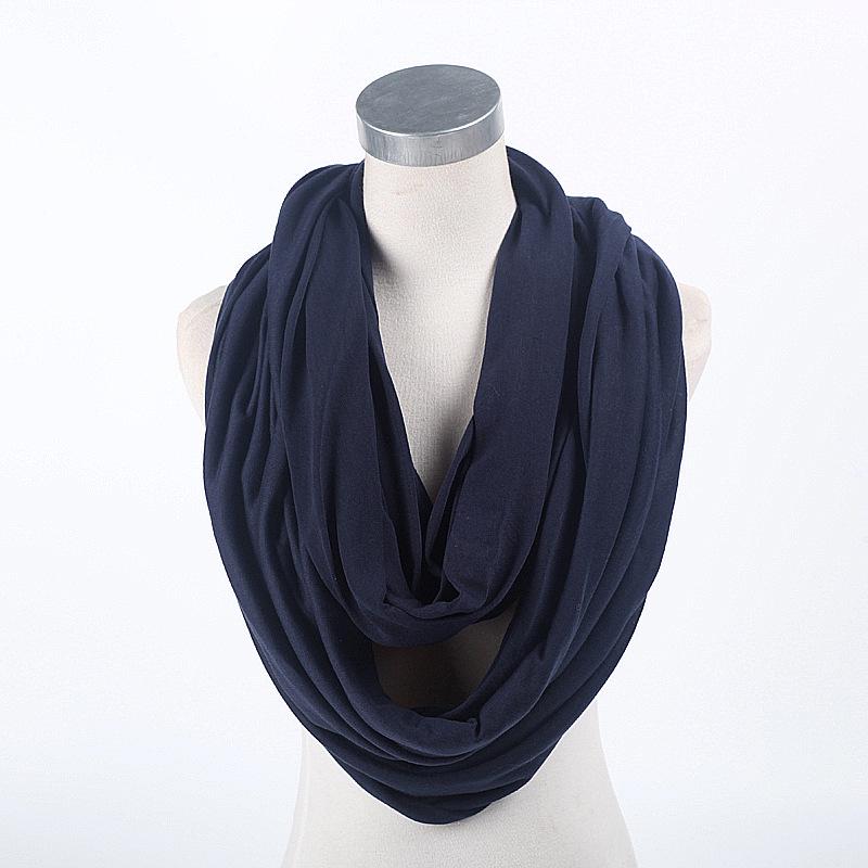 Solid Cotton Seamless Infinity Scarf, Shawl & Nursing Cover