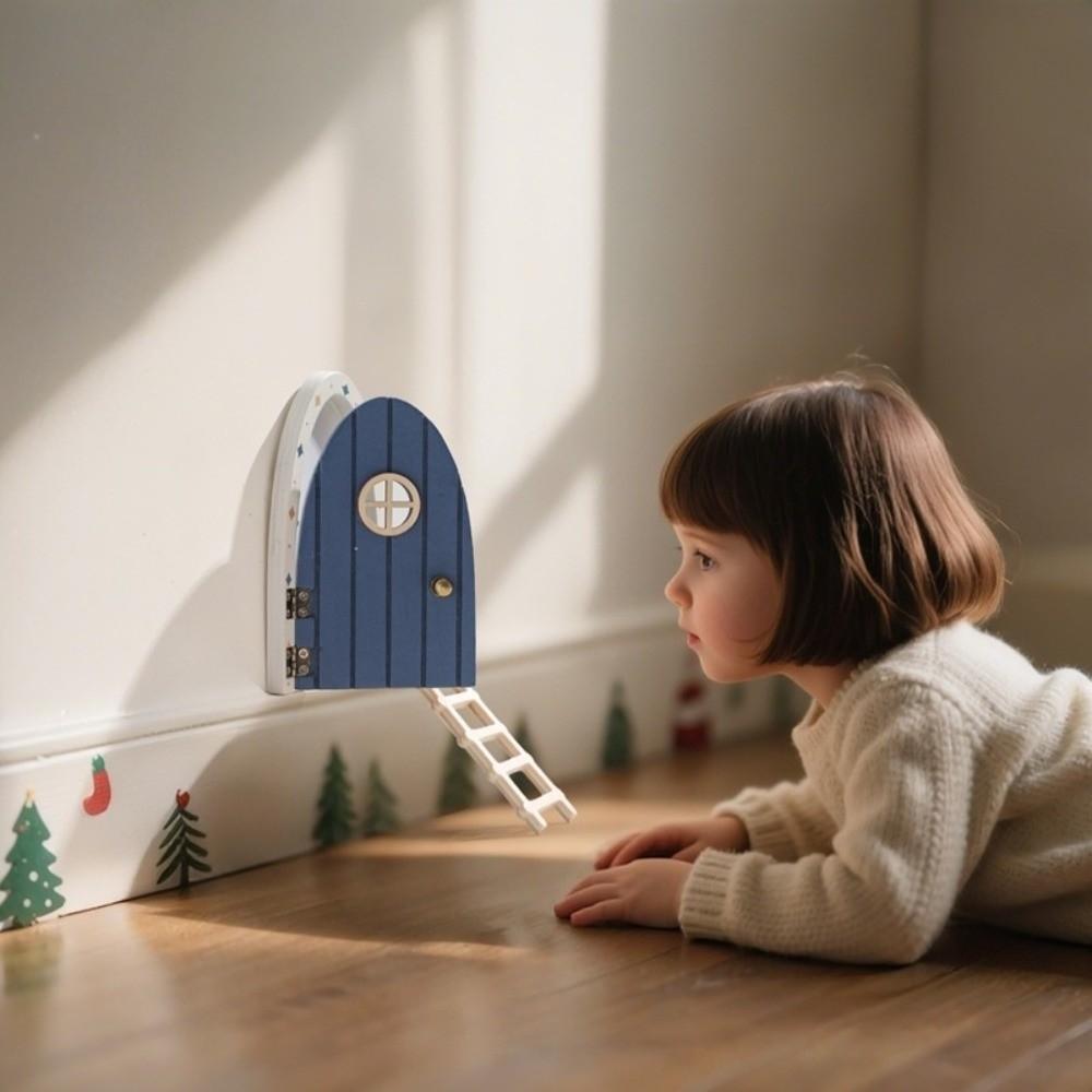 Mini Fairy Elf Door Glows in The Dark Window Mouse Hole  Baby Room Wall Decoration