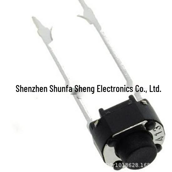 6x6x5mm Tact Switch with 6x6x4.3mm Round Base, Long Pin, Two-Pin with Hook Button