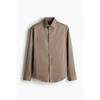 H M sliM Fit stretcH sHirt Dark Beige