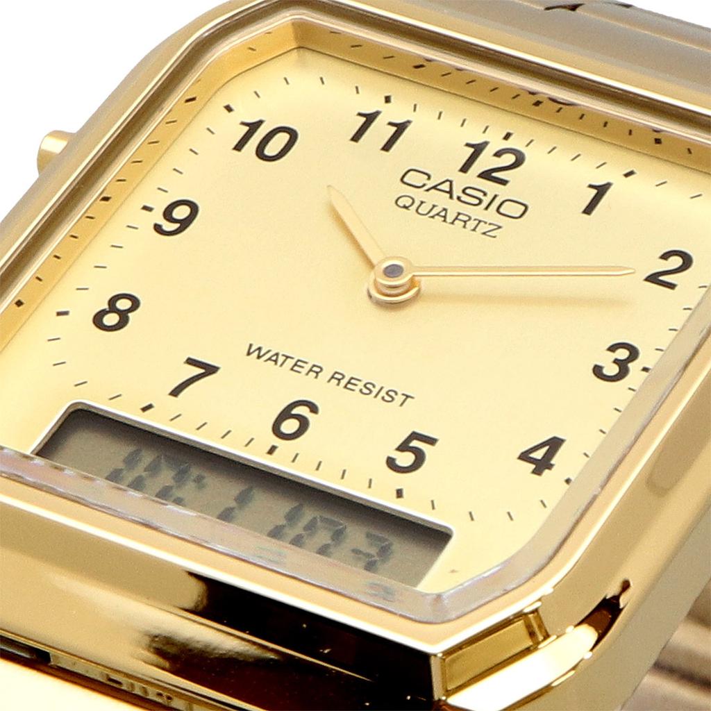 CASIO Vintage Series Dual Gold Watch, Analog-Digital AQ-230GA-9BMQ, Unisex, Time