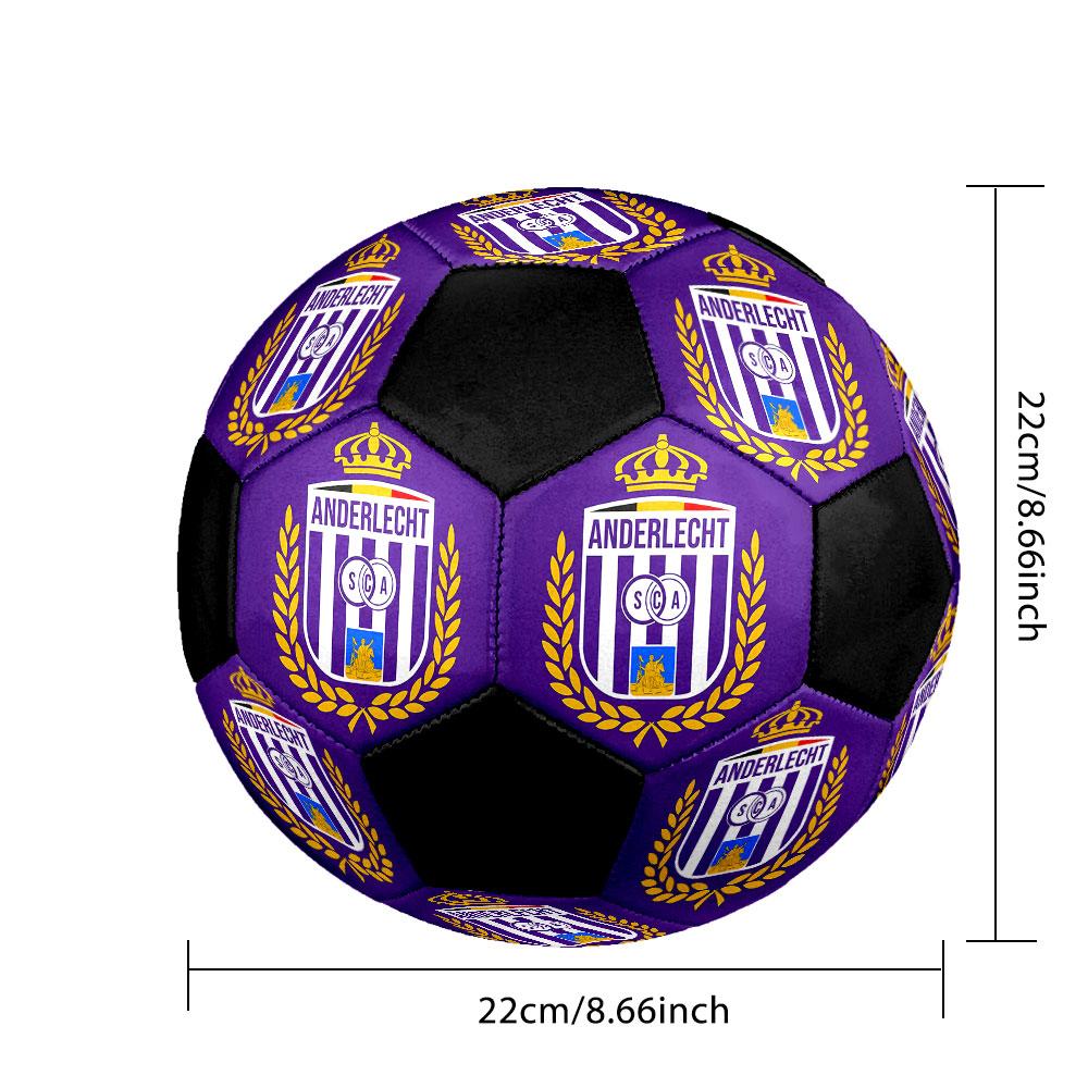 1pc Royal Sporting Club Anderlecht Soccer Ball Size 5 Indoor Soccer Ball Fashion Colorful Backyard Game - Great For Sports Fans Gift HE51