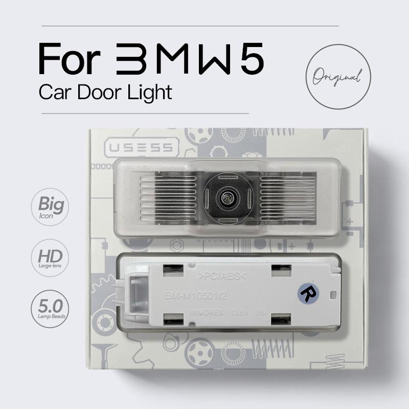 2pcs Welcome Car Door Light For BMW 5Series 1 2 4 3Series Projector Lamp Car icon X1 X3 X5 X2 7Series F30 F31 G30 G31 E70 F15