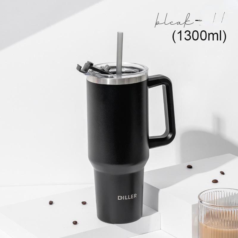 Термос-чашка из нержавеющей стали с трубочкой