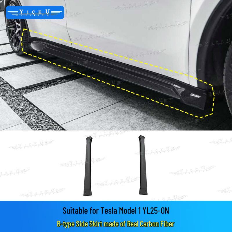 Комплект переднего и заднего бампера-губы и капота Tesla Model YL в стиле CMST из настоящего карбона