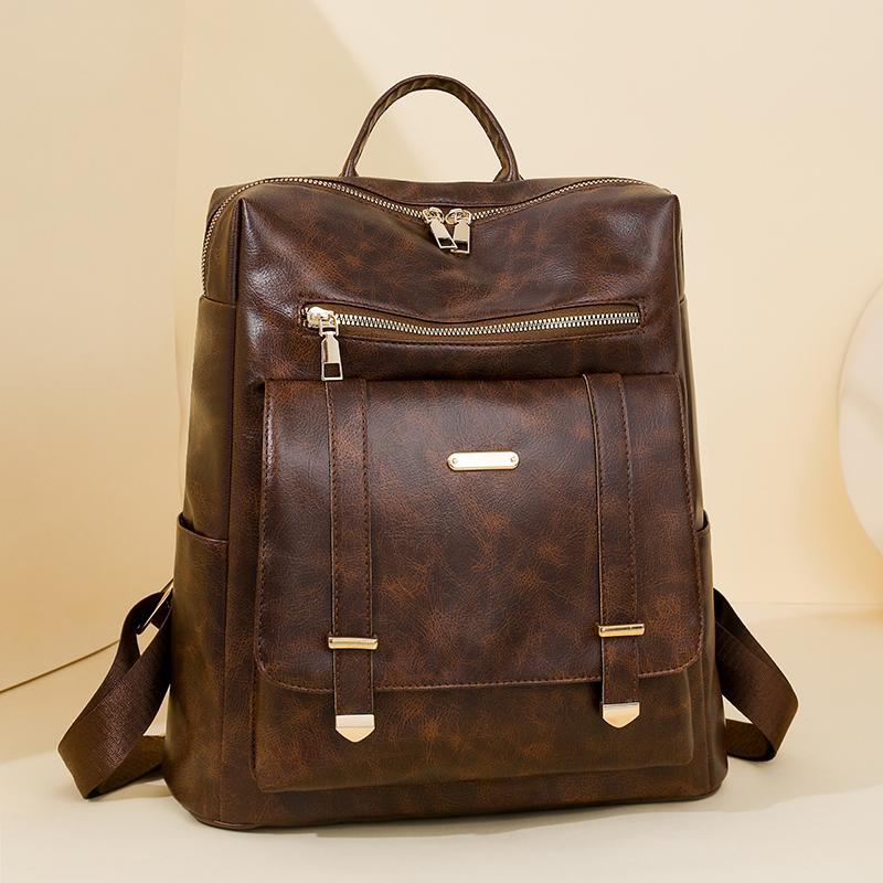 ПУ рюкзак ретро рюкзак большой емкости женская дорожная сумка