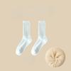 5 Pairs of Stacked Socks Women's Autumn and Winter Padded and Thickened Warm Terry Socks Solid Colour Mid-calf Socks Thick Needle Towel Socks Tide